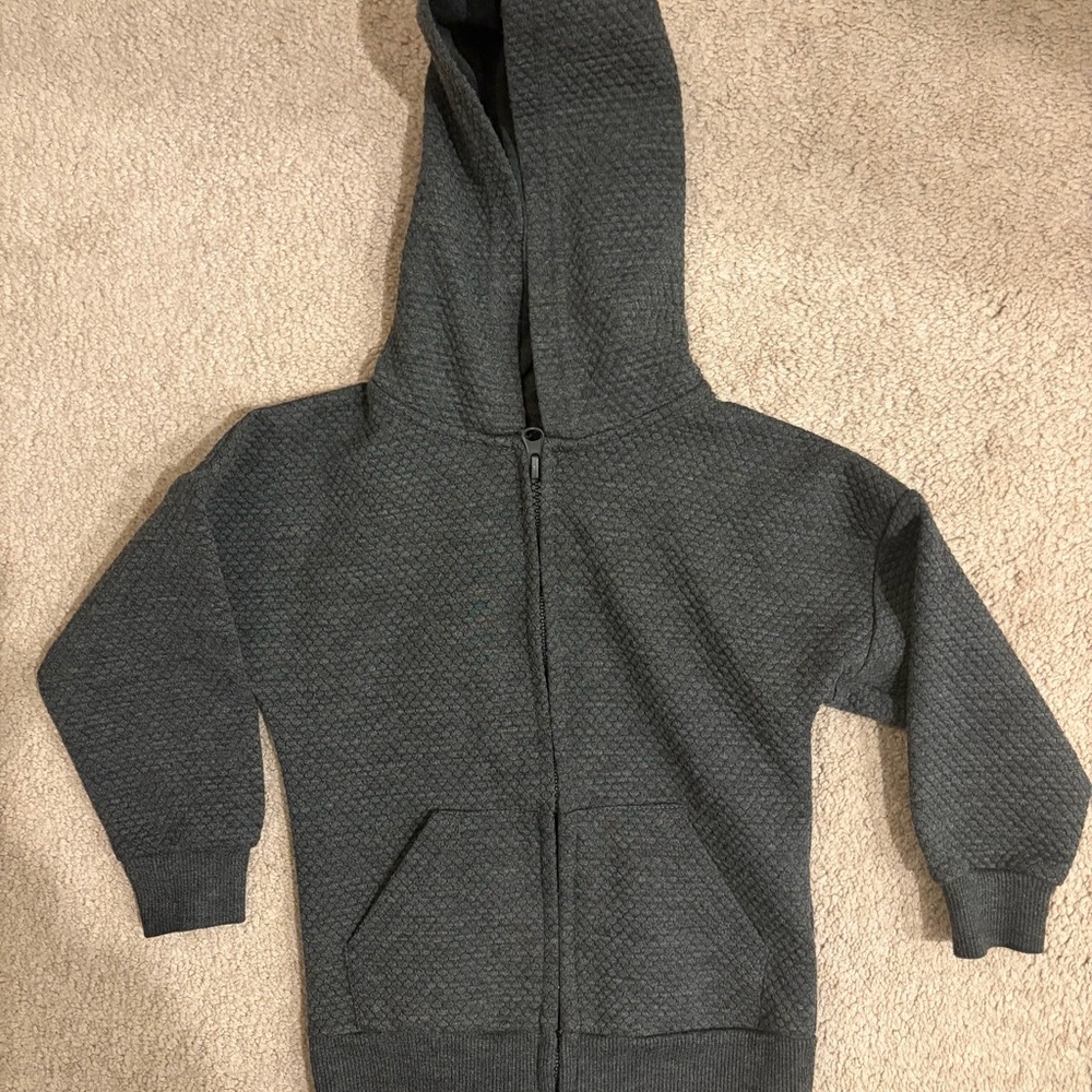 Primark Dark Gray Kids Hooded Zip-Up Sweatshirt